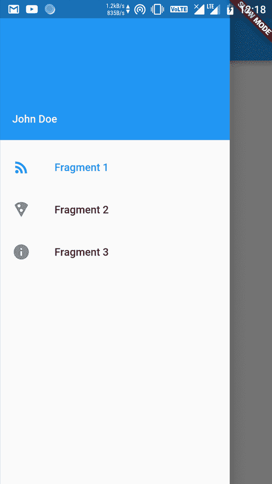 Flutter Setting Up A Navigation Drawer With Multiple Fragments 540x960 Flutter Setting Up A Navigation Drawer With Multiple Fragments