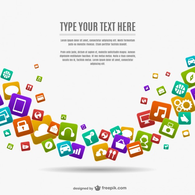 626x626 App Buttons Background Vector Free Download