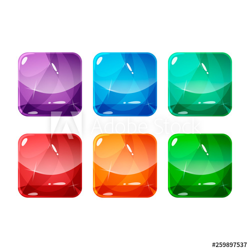 500x500 Set Of Colorful Rounded Square Glossy Backgrounds For The App Icon