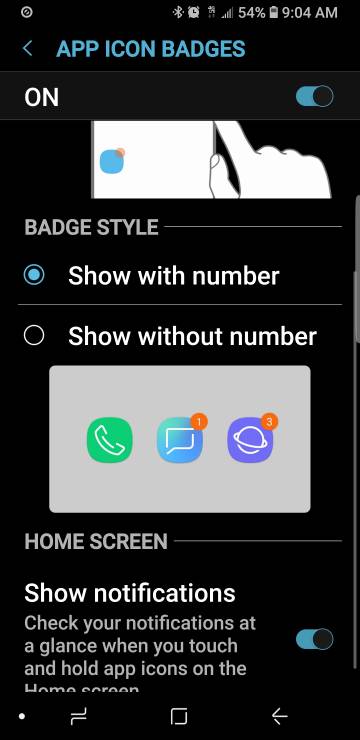 360x740 App Icon Badge Notification Numbers And Toggle Missing