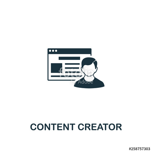 500x500 Content Creator Icon Creative Element Design From Content Icons