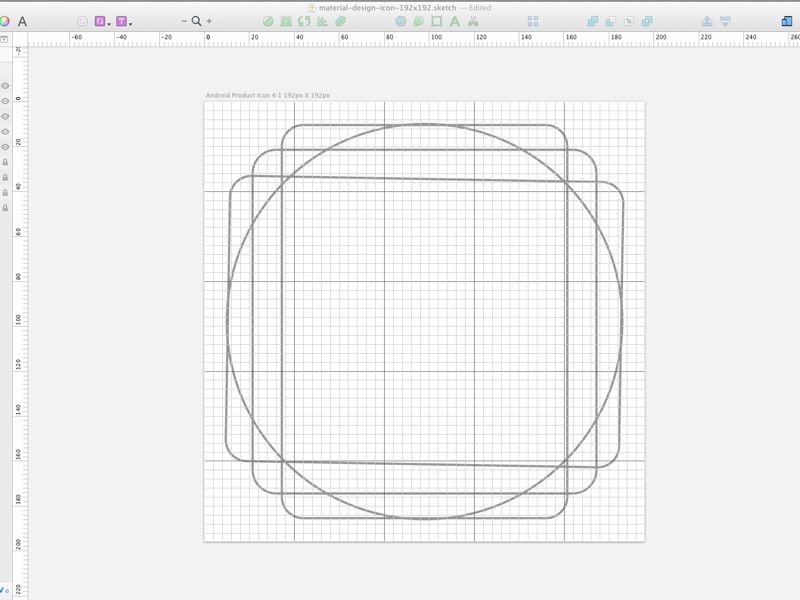 800x600 Material Design Icon Grid Template