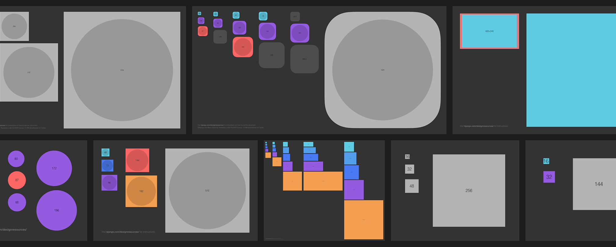 2020x810 Bjango App Icon Templates +