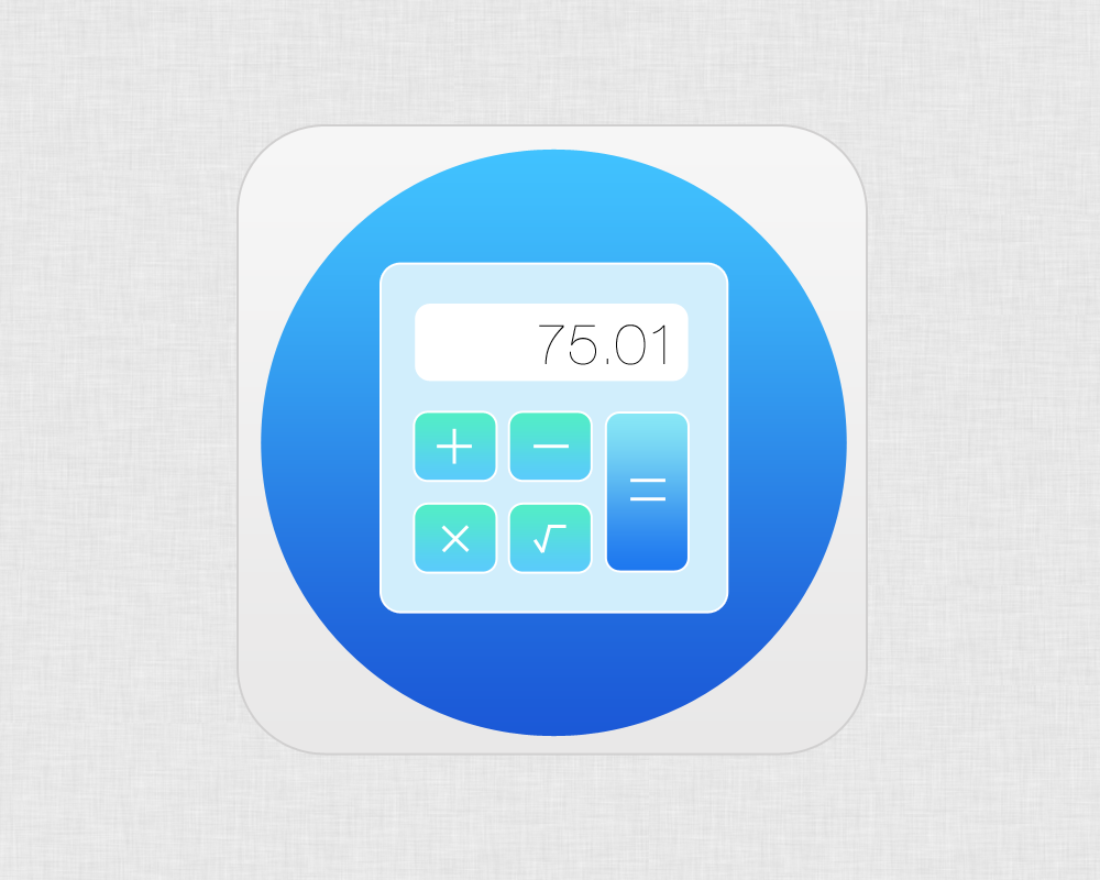 1000x800 Photoshop Design An Almost Flat Calculator App Icon Sitepoint