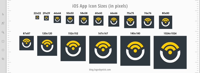 xcode icon sizes ios