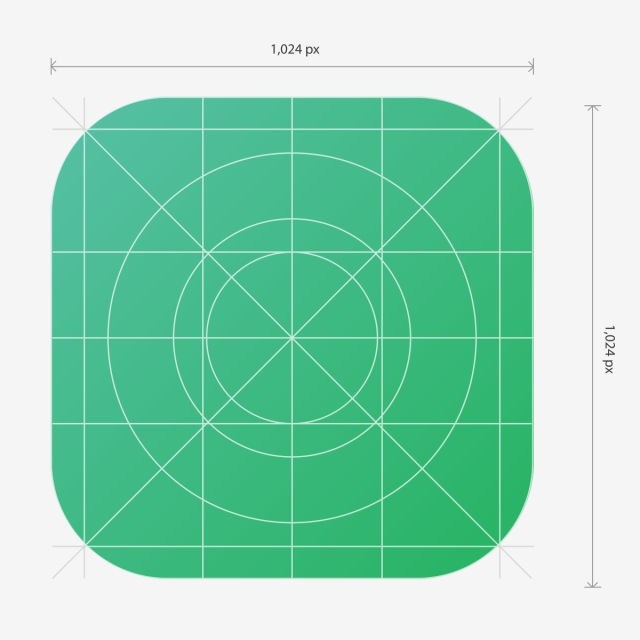 640x640 Vector App Icon Dimensions Development Grid Line, Vector, App