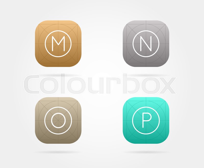 800x657 Set Of App Icon Template With Stock Vector Colourbox