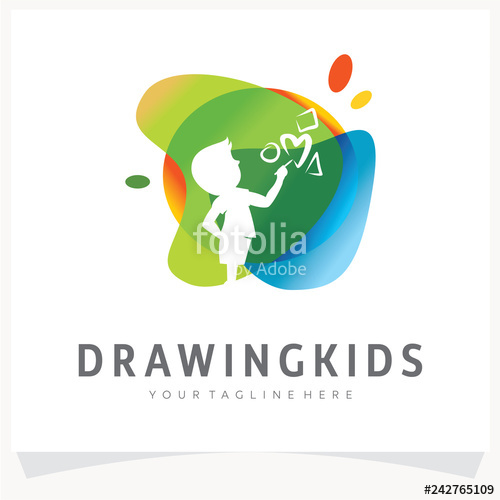 500x500 Colorful Logo Design Template Inspiration, App Icon Design Stock