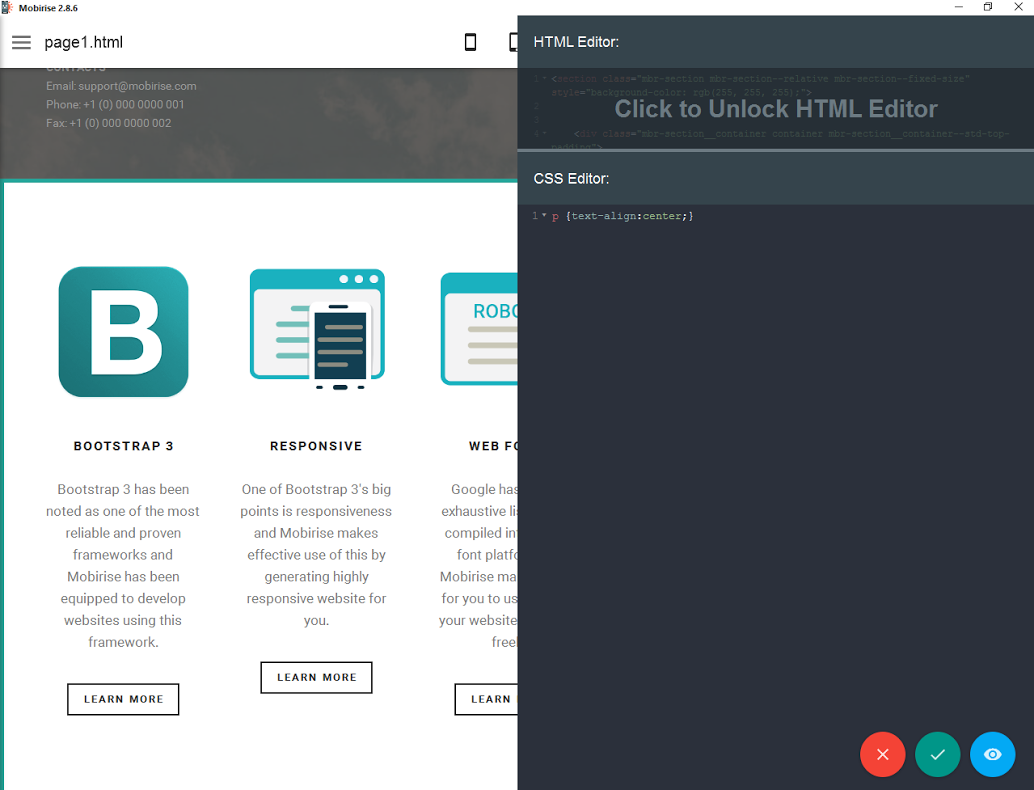 1034x790 Text Alignment In Free Website Maker Software