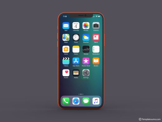 520x390 Iphone X Mockup Templates Formats