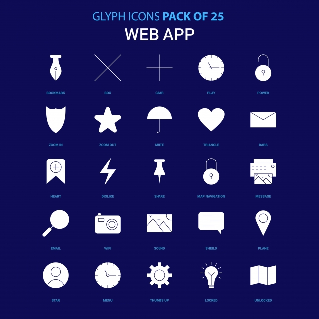 Web App White Icon Over Blue Background Icon Pack, App 640x640 Web App White Icon Over Blue Background Icon Pack, App
