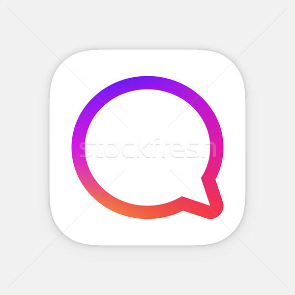 600x600 Chat App Icon Template Mobile Application Icon Vector Colorful