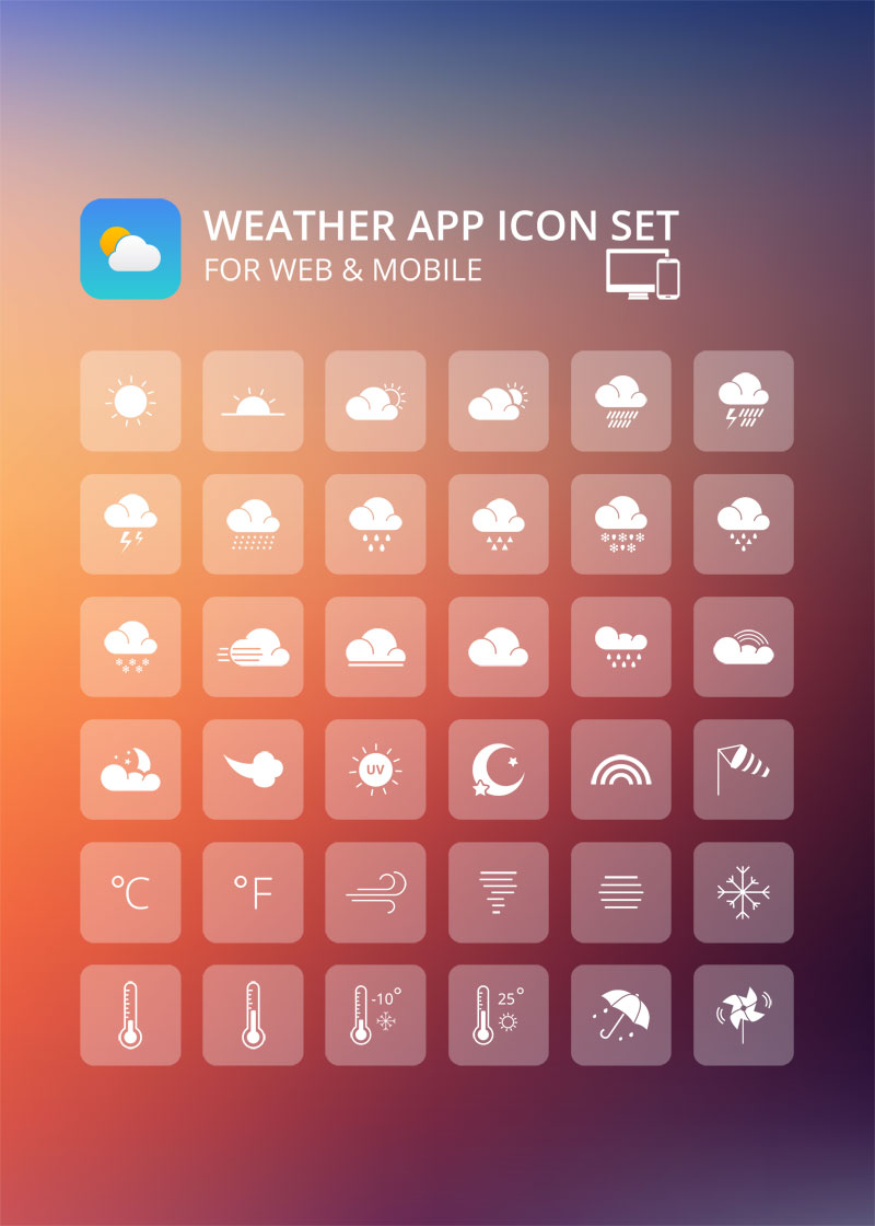 800x1120 Freebie Weather App Icon Set For Mobile And Web