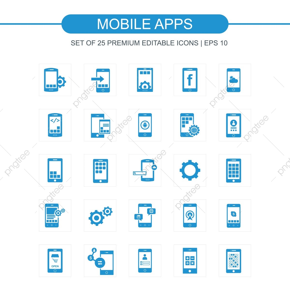 1200x1200 Mobile Apps Icons Set, Icons, Icon, App Png And Vector