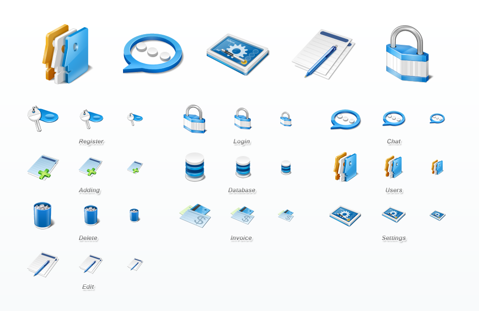 950x618 Web Application Icon Set Images