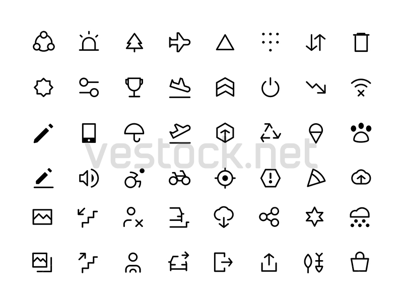 800x604 Line Icons Set Transportation Ui App And Website Icon Set Ride