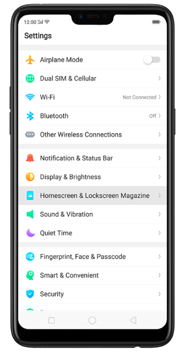 365x690 Quick Actions App Shortcut Oppo Global