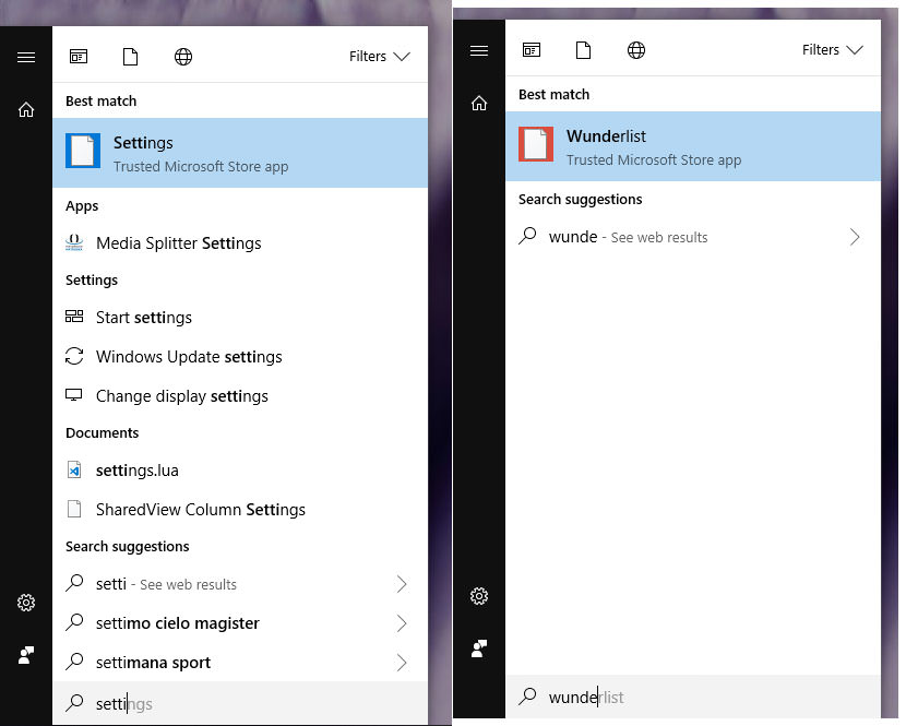 830x665 Windows Metro Apps Start Menu Icons On Search