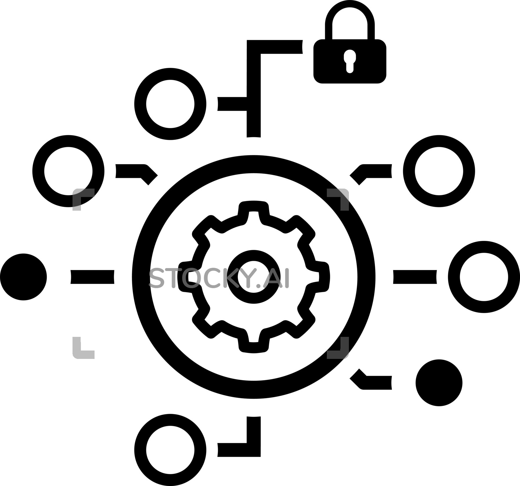 1793x1675 Image Of Security Settings Icon Flat Design