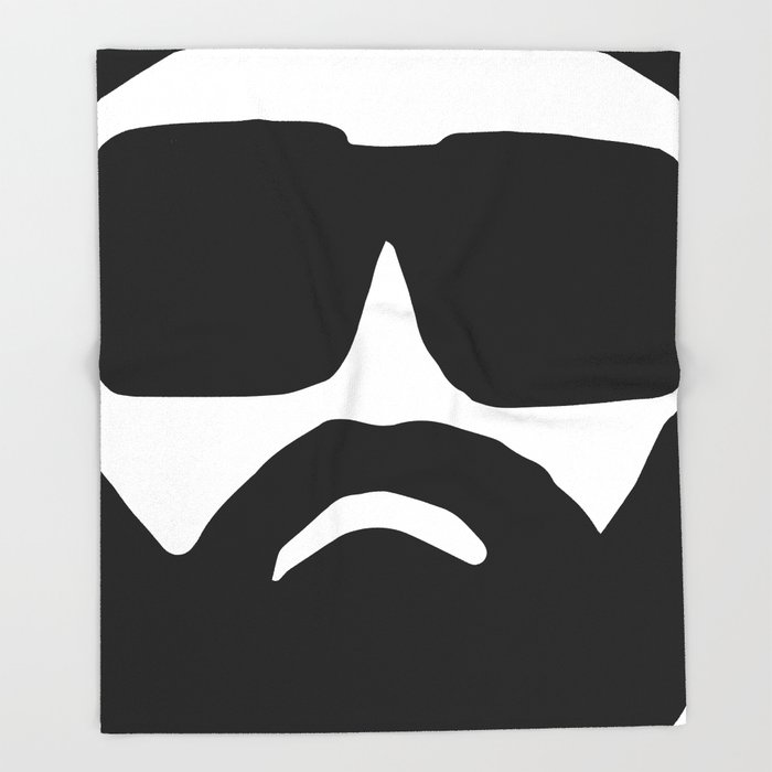 700x700 Beard Apparel Icon Throw Blanket