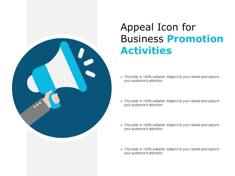 960x720 Appeal Icon For Business Promotion Activities Powerpoint Slide
