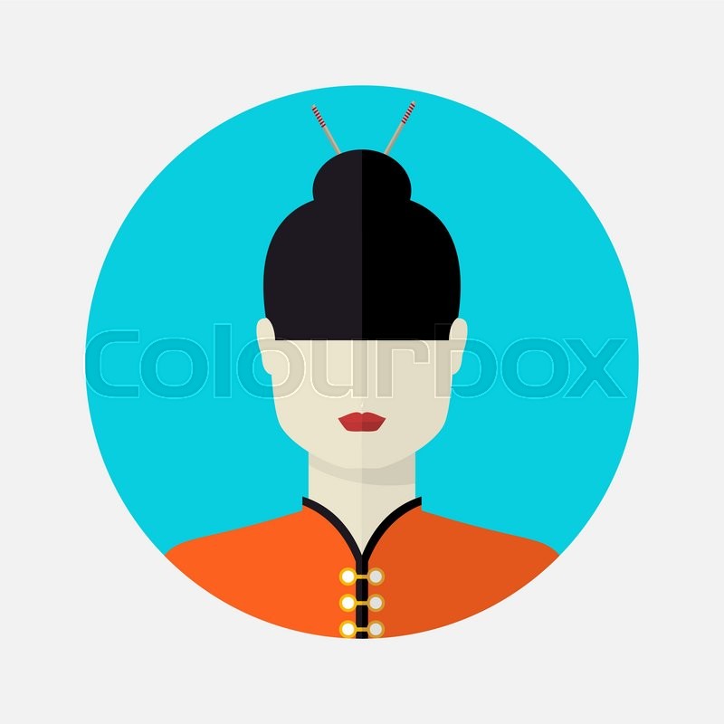 800x800 Vector Female Avatar Icon In Flat Stock Vector Colourbox
