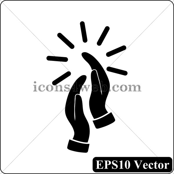600x600 Applause Black Icon Vector