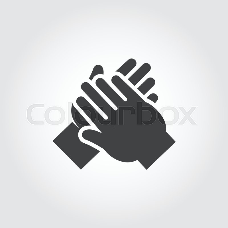 800x800 Icon Of Human Hands Applause Symbol Stock Vector Colourbox