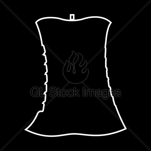 500x500 Apple Core It Is White Icon Gl Stock Images