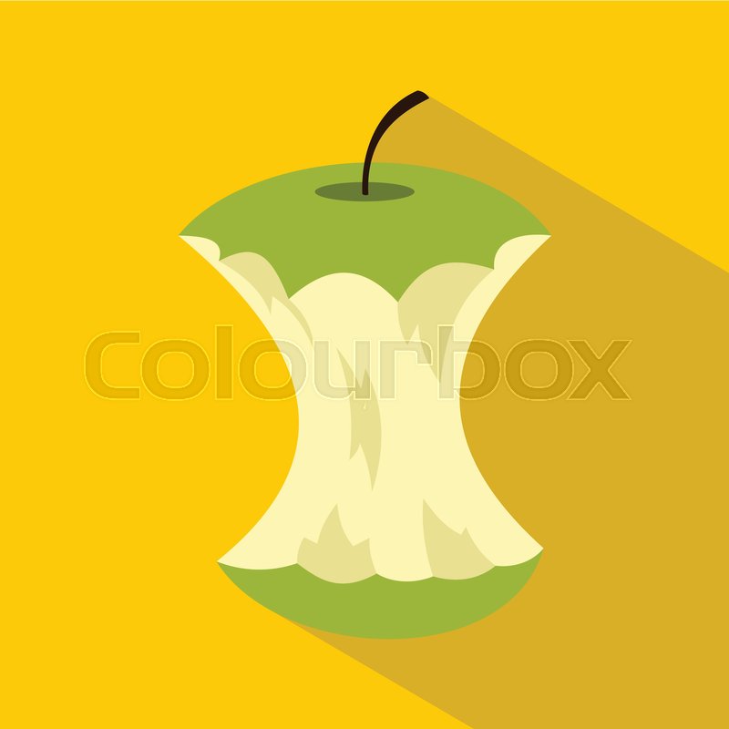 800x800 Apple Core Icon Flat Illustration Of Stock Vector Colourbox
