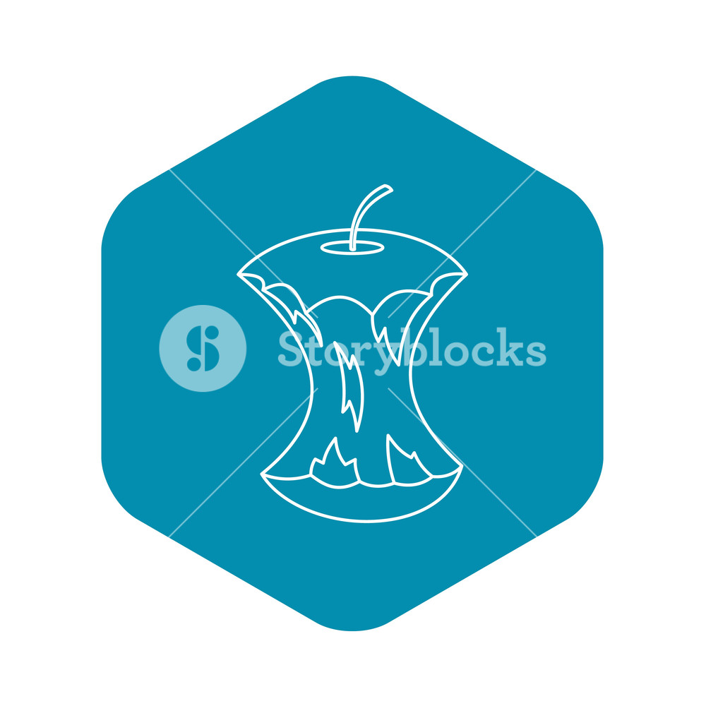 1000x1000 Apple Core Icon Outline Illustration Of Apple Core Vector Icon