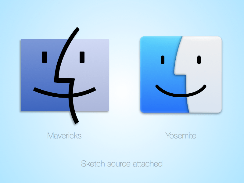 800x600 Apple Mavericks Vs Yosemite Finder Sketch Freebie