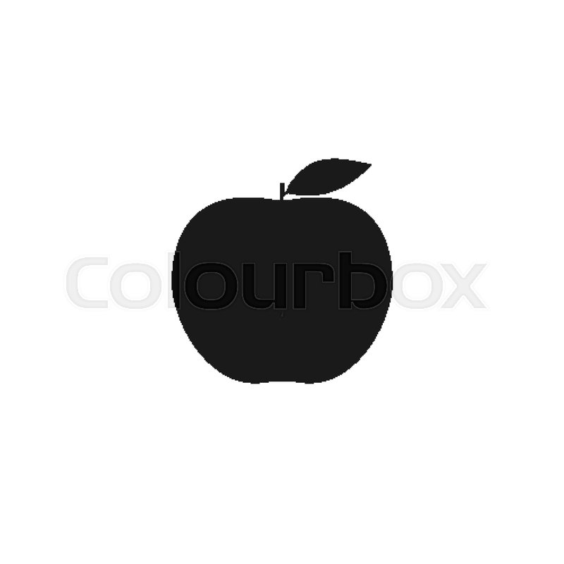 800x800 Apple Silhouette Fruit Icon Stock Vector Colourbox