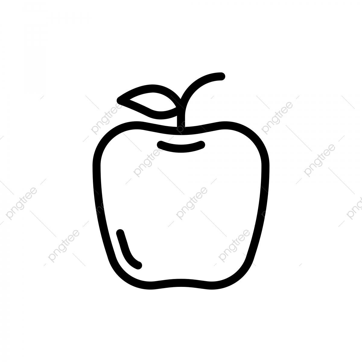 1200x1200 Apple Icon Vector Illustration In Line Style For Any Purpose, Icon