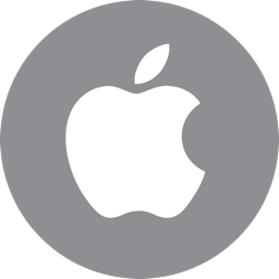 256x256 Apple Icon Flat