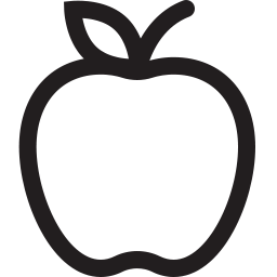 256x256 Apple Icon Outline