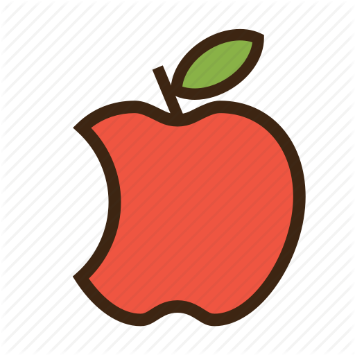 512x512 Apple, Bite, Eaten, Emoji, Expression, Fruit, Red Icon
