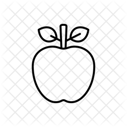 256x256 Apple Icon Of Line Style