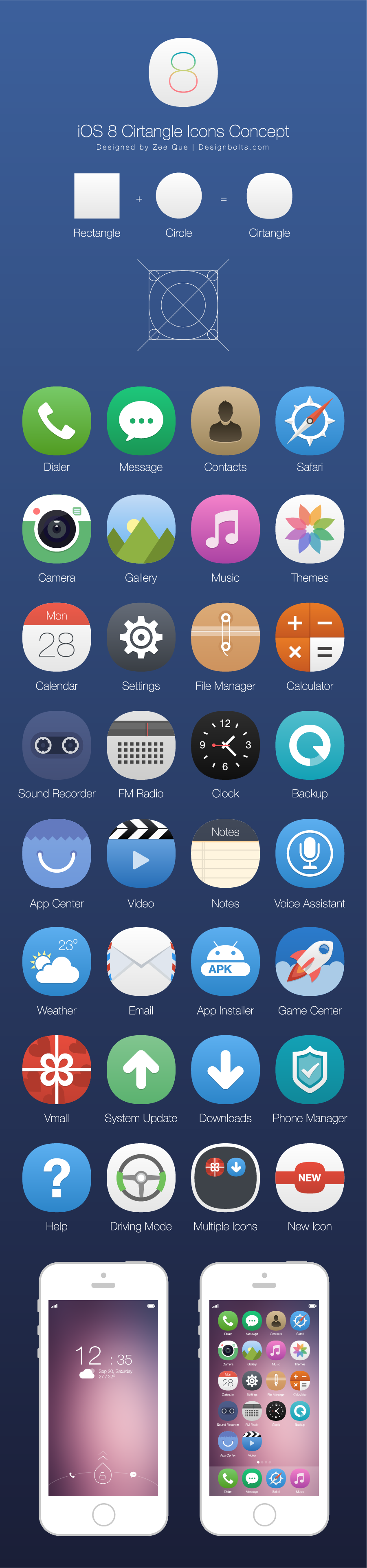 901x3847 Cirtangle Ios Icons Concept + Free Icons To Try