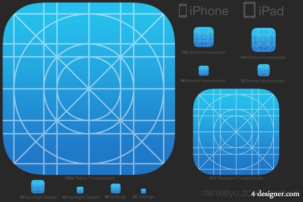 600x400 Designer Ios Icon Template