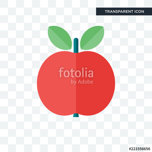500x500 Apple Vector Icon Isolated On Transparent Background, Apple Logo