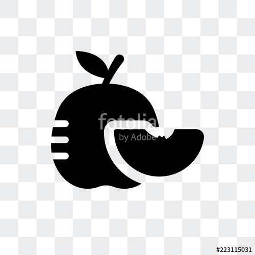 500x500 Apple Icon Isolated On Transparent Background Modern And Editable