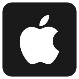 256x256 Apple Logo Icon Of Glyph Style