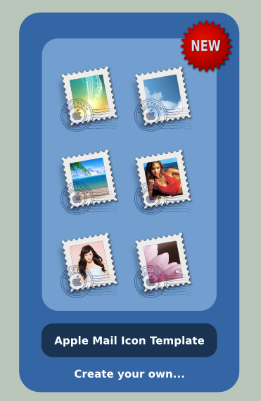 371x569 Apple Mail Icon Template