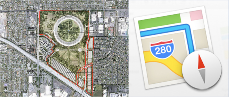 New Maps Icons Show Apple's 'spaceship' Campus Location 800x339 New Maps Icons Show Apple's 'spaceship' Campus Location