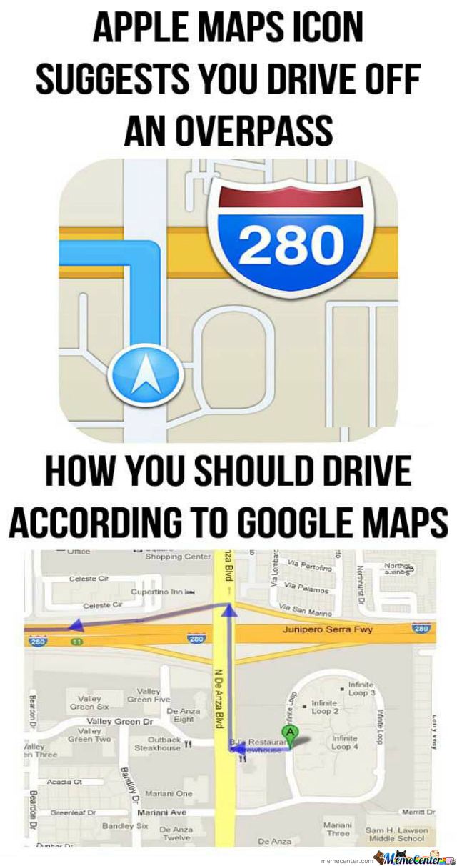 Apple Maps Is Wrong, Even The Icon! 640x1212 Apple Maps Is Wrong, Even The Icon!
