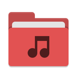 256x256 Folder Red Music Icon Papirus Places Iconset Papirus