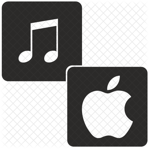 512x512 Apple, Music Icon Of Glyph Style