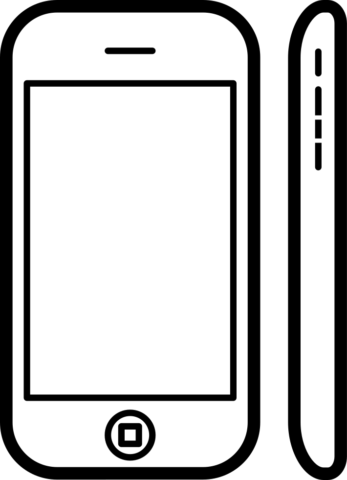 710x980 Mobile Phone Popular Model Apple Iphone On Side And Front View