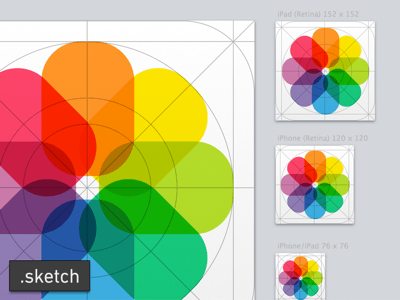 Apple Ios Photo App Icon Sketch Freebie 400x300 Apple Ios Photo App Icon Sketch Freebie